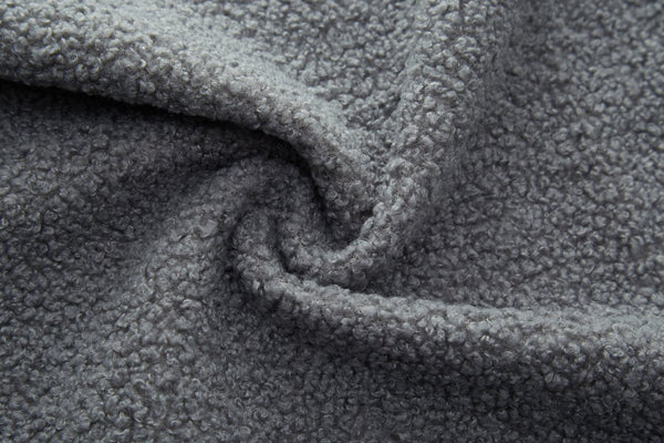 English Elm Modern Full Size Folding Sofa Bed with Teddy Fabric, Foam-Filled 15" Sleeper, 2 Pillows, No Assembly Required Grey W1885P272261