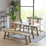 INK+IVY Sonoma Industrial Rectangle Dining Table II121-0446 Reclaimed Grey