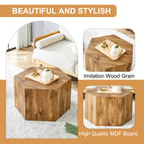 English Elm Modern Mdf Coffee Table, With Complex Texture Patterns, Style and Texture Coffee Table To Redefine Your Interior Decoration and Enhance Your Living Space, Stylish and Durable Design