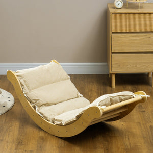 English Elm Qaba 4-In-1 Indoor Wooden Climbing Set For Toddlers - Safe Pikler Triangle, Arch Climber & Ramp W2225P249770-GIGA