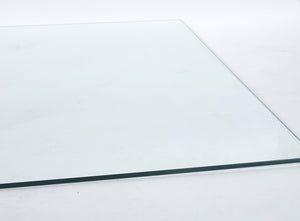 English Elm Tempered Clear Glass Table Top Rectangular Panel for Dining Desk or Console W234P285154