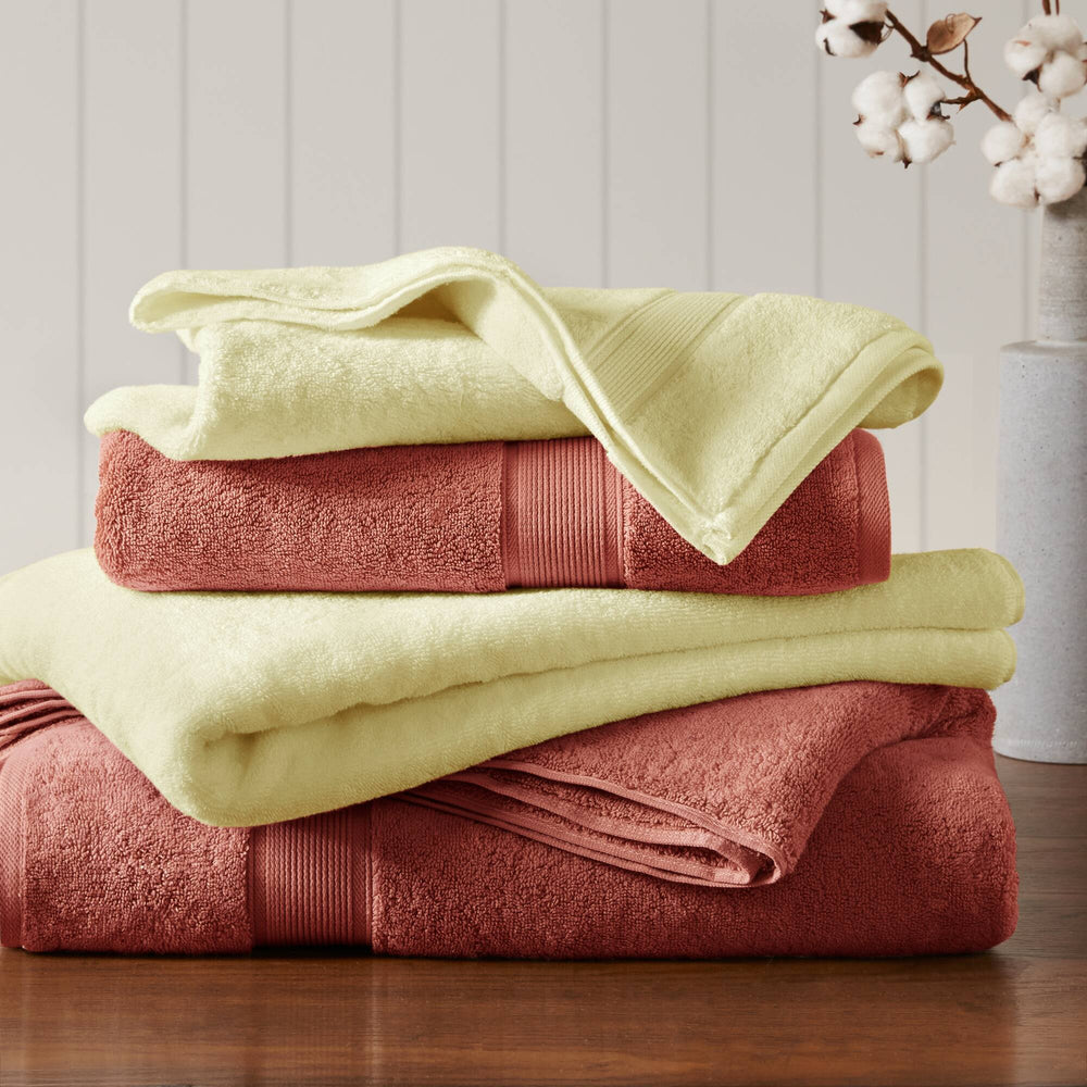 JLA Home Madison Park Signature - Ultra-Soft 100% Cotton Towels with 800 GSM Plush Pile, Antimicrobial Finish and Oeko-Tex Safety Yellow MPS73-413