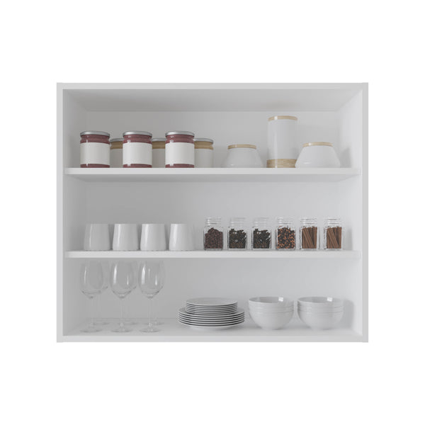 English Elm Wall Smokey Gray Shelf with Door and 3 Shelves for Bar or Living Space — Compact, Durable, Stylish White 37.01 L x 30.71 W x 3.54 H B097P250901