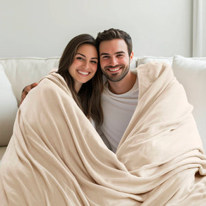 JLA Home Madison Park - Rayon Diamond Jacquard Bamboo Cotton Blanket — Silky Breathable Weave, Durable Pilling-Resistant Giftable Ivory AM51-0517