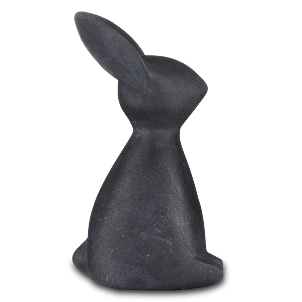 Marble Rabbit Sculpture - Handcrafted Contemporary Stone Art with Elegant Veining for Home Decor
