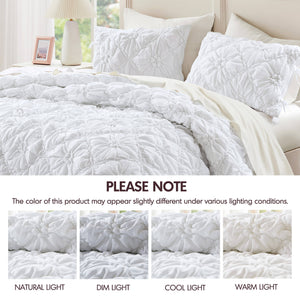 English Elm 3PCS King Comforter Set with Plush Microfiber Fill, Oversized 102"x88" Comforter and Shams White 16.93 L x 12.99 W x 7.87 H B035P366530