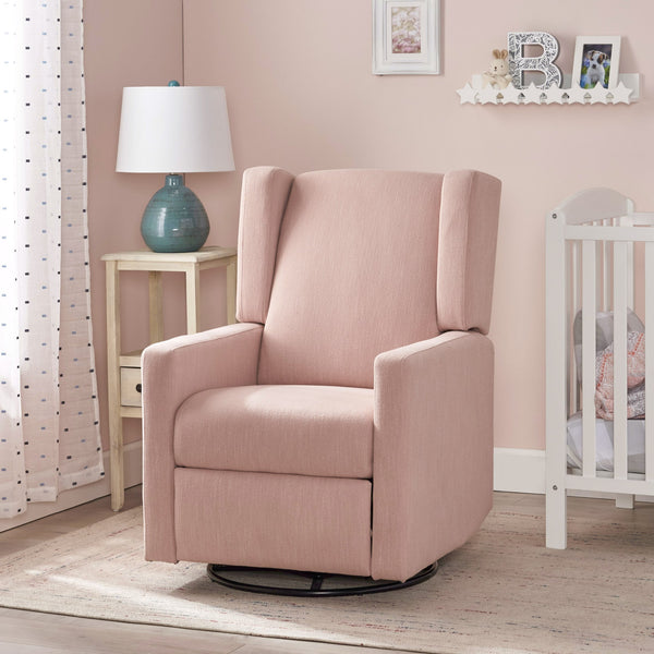 English Elm Christopher Knight Home® - Swivel Recliner Pushback Chair with Lever & Wingback Design, Space-Saving Swivel Recliner for Living Room Blush 67547.00