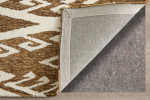 Feizy Rugs Wallace Hand-tufted Wool Medallion Rug - Durable, Stylish, And Perfect For High-traffic Spaces Brown,White Wool Wal8a43fbrn000f00