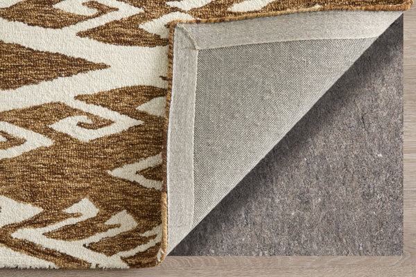 Feizy Rugs Wallace Hand-tufted Wool Medallion Rug - Durable, Stylish, And Perfect For High-traffic Spaces Brown,White Wool Wal8a43fbrn000f00