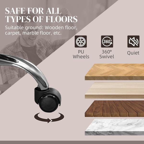 English Elm Vinsetto Massage Office Chair - Ergonomic Pu Leather With Heat, 6 Vibration Points & Adjustable Footrest W2225P229392-GIGA