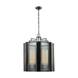 Space Elevator 21'' Wide 8-Light Chandelier - Aged Pewter D3540 Elk Home