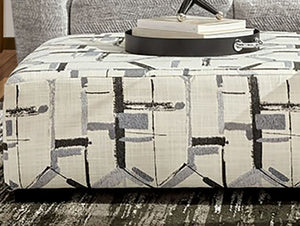 English Elm Contemporary Square Ottoman In Soft Ivory Chenille – Stylish Upholstered Design With Tapered Legs B2741P355260