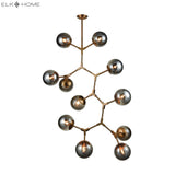 Synapse 35'' Wide 11-Light Chandelier - Aged Brass D3566 Elk Home