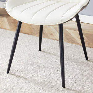 English Elm Table Modern Black Marble Mdf Dining Set With 4 Comfortable Pu Chairs - Stylish, Durable & Easy Care W1151S03404-GIGA