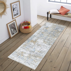 English Elm Textures Multi-Toned 2 Ft. 7 In. X 7 Ft. Area Rug - Durable, Kid & Pet Friendly With Soft Low Pile B186P181130-GIGA
