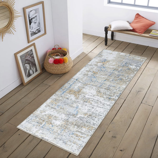 English Elm Textures Multi-Toned 2 Ft. 7 In. X 7 Ft. Area Rug - Durable, Kid & Pet Friendly With Soft Low Pile B186P181130-GIGA
