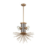 Lucy Spike 21'' Wide 4-Light Chandelier - Antique Gold D3571 Elk Home