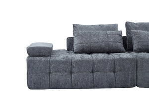 English Elm Sofa Modular Loveseat Antique Grey with Ultra-Dense Foam, Deep Seats, Orthopedic Support, Easy Assemble W1960S00008