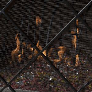 English Elm Christopher Knight Home® - FIRE Iron Single-Panel Fireplace Screen with Diamond Mesh Design, Ember Protection, Multiple Finishes 61126.00BLK