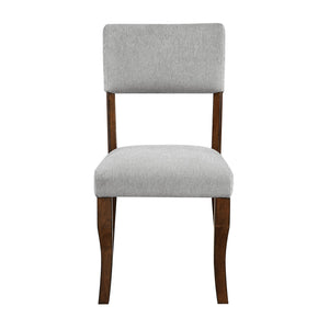 English Elm Contemporary High Back Chenille Dining Chairs Solid Wood Frame Upholstered Set Brown,Gray B011P439061