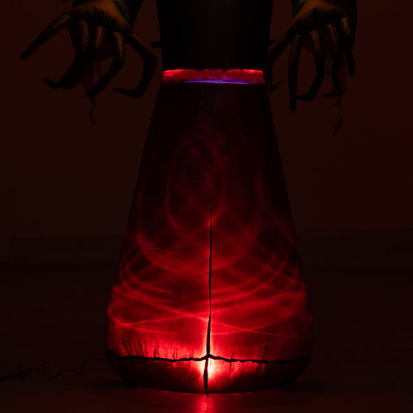 English Elm Homcom 7-Foot Halloween Inflatable Reaper Ghost Pumpkin – Led Yard Decor For Spooky Fun Nights! W2225P229472