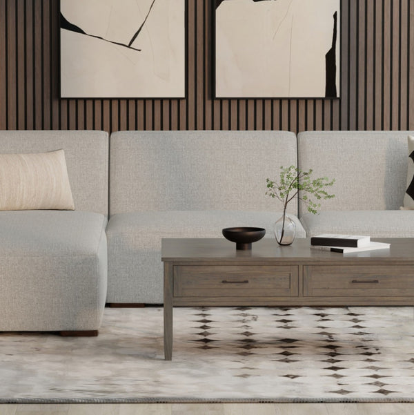 English Elm Rex Center Sofa Module - Modern Armless Chair In Eco-Friendly Fabric, Customizable & Durable Comfort B136P199237-GIGA