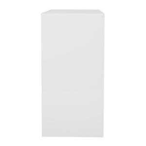 OSP Home Furnishings 36" Steel Lateral File Cabinet with Ball Bearing Drawers Locking Security and Leveling Glides 3 Glides White LF336-WH
