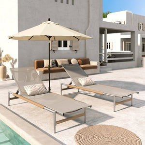 English Elm Christopher Knight Home® - Hargrove Outdoor Patio Chaise Lounge Set Of 2 - Durable Aluminum, Ergonomic Mesh, Stylish Design N775P232991S