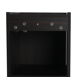 English Elm 12 Inch Narrow Wall Mounted Cabinet Soft Close Door Dark Oak Finish Bathroom Storage W1972P457985
