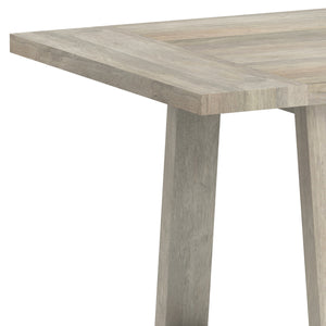 English Elm Whitley Solid Mango Wood Farmhouse Dining Table Trestle Base Seats Six White B136P420748