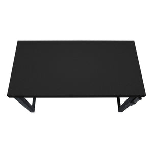 English Elm Computer Desk – Adjustable Standing Workstation, Modern Black Laminate & Metal, Perfect For Home Office B2710P219897