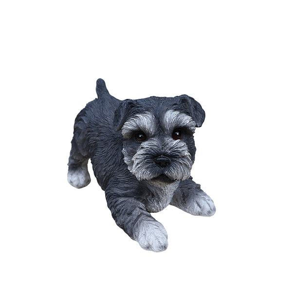 English Elm Schnauzer Solar Led Resin Planter Statue Outdoor Garden Accent for Patio Decor W5398P464236