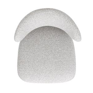 English Elm Jennifer Taylor Home - Locke Sustainable Rubberwood Counter Stool 26.5" Boucle Gray Upholstered Seat Back Modern Design B2719P238400