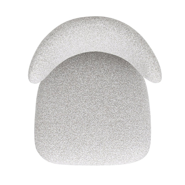 English Elm Jennifer Taylor Home - Locke Sustainable Rubberwood Counter Stool 26.5" Boucle Gray Upholstered Seat Back Modern Design B2719P238400