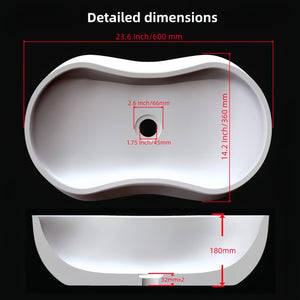 English Elm White Natural Marble Vessel Sink - Handcrafted Elegance With Semi-Polished Finish For Luxurious Bathrooms W1696P333269-GIGA