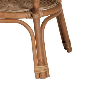 English Elm Modern Handcrafted Rattan Round Coffee Table Bohemian Artisan Living Room Accent B2750P470078