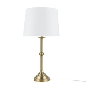 English Elm Table 28"H Antique Brass Iron Table Lamp with 12" Polyester Shade, 27.75"H Elegant Ambient Lighting B035P280527