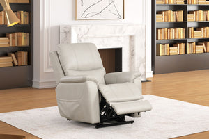 English Elm Contemporary Sandbach Manual Glider Recliner with Padded Track Arms, Smooth Motion, Soft Neutral Fabric Upholstery Light Gray 37 L x 31 W x 34 H B2741P387676