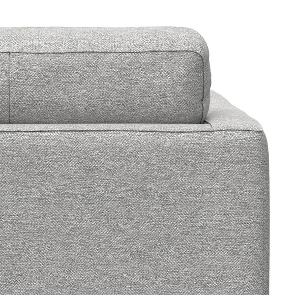 English Elm Morrison Sculptural Mid-century Armchair with Rubberwood Legs and Performance Fabric Gray B136P420741