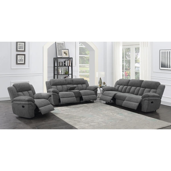 English Elm Pannen Charcoal Upholstered Glider Recliner with Soft-Cushioned Arms, Smooth Glide & Wrapped Coils Comfort B062P328608
