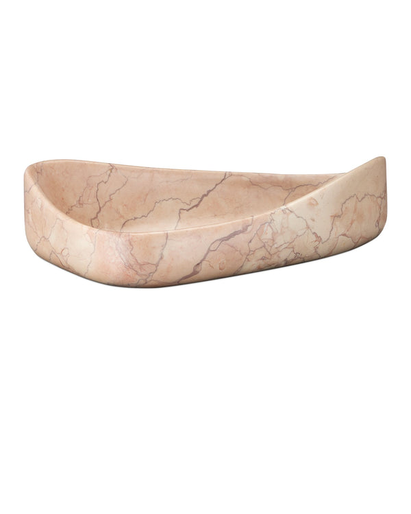 Currey & Company Deaton Rosa Marble Bowl - Elegant Decorative Accent In Rosa Cappuccino With Unique Veining Design Natural Rosa Cappuccino 1200-1038-currey-company