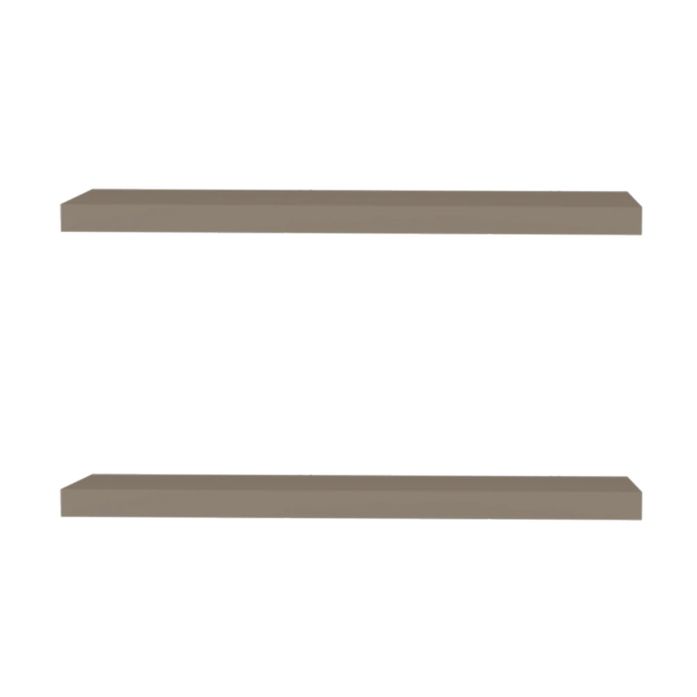 English Elm Taupe Floating Shelf Recessed 31.5" Wide Minimalist Wall Ledge for Books Decor 9.8" Deep Cozy Neutral Finish B062P252142