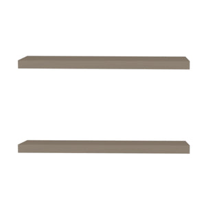 English Elm Taupe Floating Shelf Recessed 31.5" Wide Minimalist Wall Ledge for Books Decor 9.8" Deep Cozy Neutral Finish B062P252142