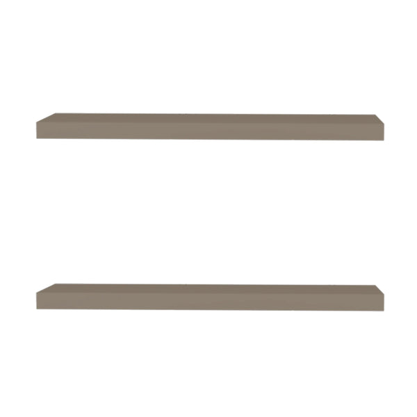English Elm Taupe Floating Shelf Recessed 31.5" Wide Minimalist Wall Ledge for Books Decor 9.8" Deep Cozy Neutral Finish B062P252142