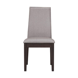 English Elm Set Of 2 Stylish Fabric Upholstered Dining Chairs In Deep Espresso For Modern Elegance And Comfort B016P223110-GIGA