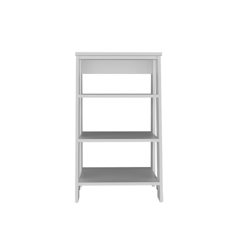 English Elm Bathroom Shelf Artesia White Engineered Wood 4-Tier Organizer with Variable Shelf Heights for Towels B092P238721