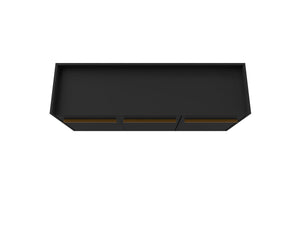 English Elm Bradley 54" Sideboard with Soft-Close Doors, Dip-Style Top, Concealed Shelves for Media Storage Black B365P398258