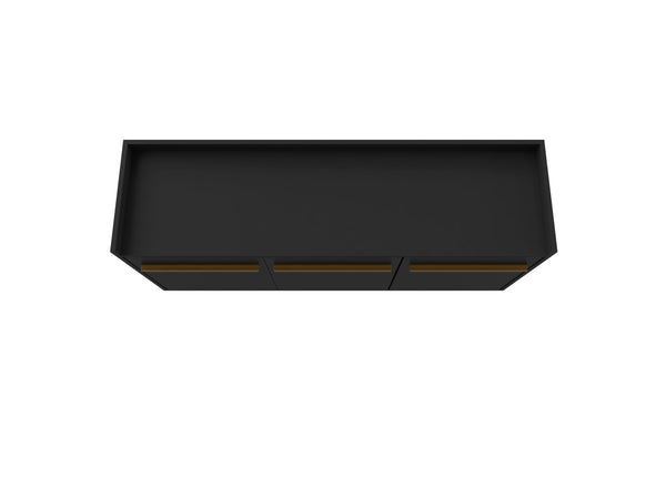 English Elm Bradley 54" Sideboard with Soft-Close Doors, Dip-Style Top, Concealed Shelves for Media Storage Black B365P398258