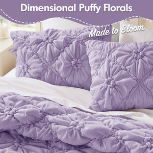English Elm 3PCS King Comforter Set with Plush Microfiber Fill, Oversized 102"x88" Comforter and Shams Purple 16.93 L x 12.99 W x 7.87 H B035P366527
