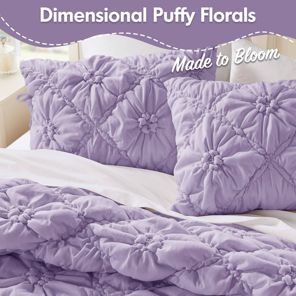 English Elm 3PCS King Comforter Set with Plush Microfiber Fill, Oversized 102"x88" Comforter and Shams Purple 16.93 L x 12.99 W x 7.87 H B035P366527